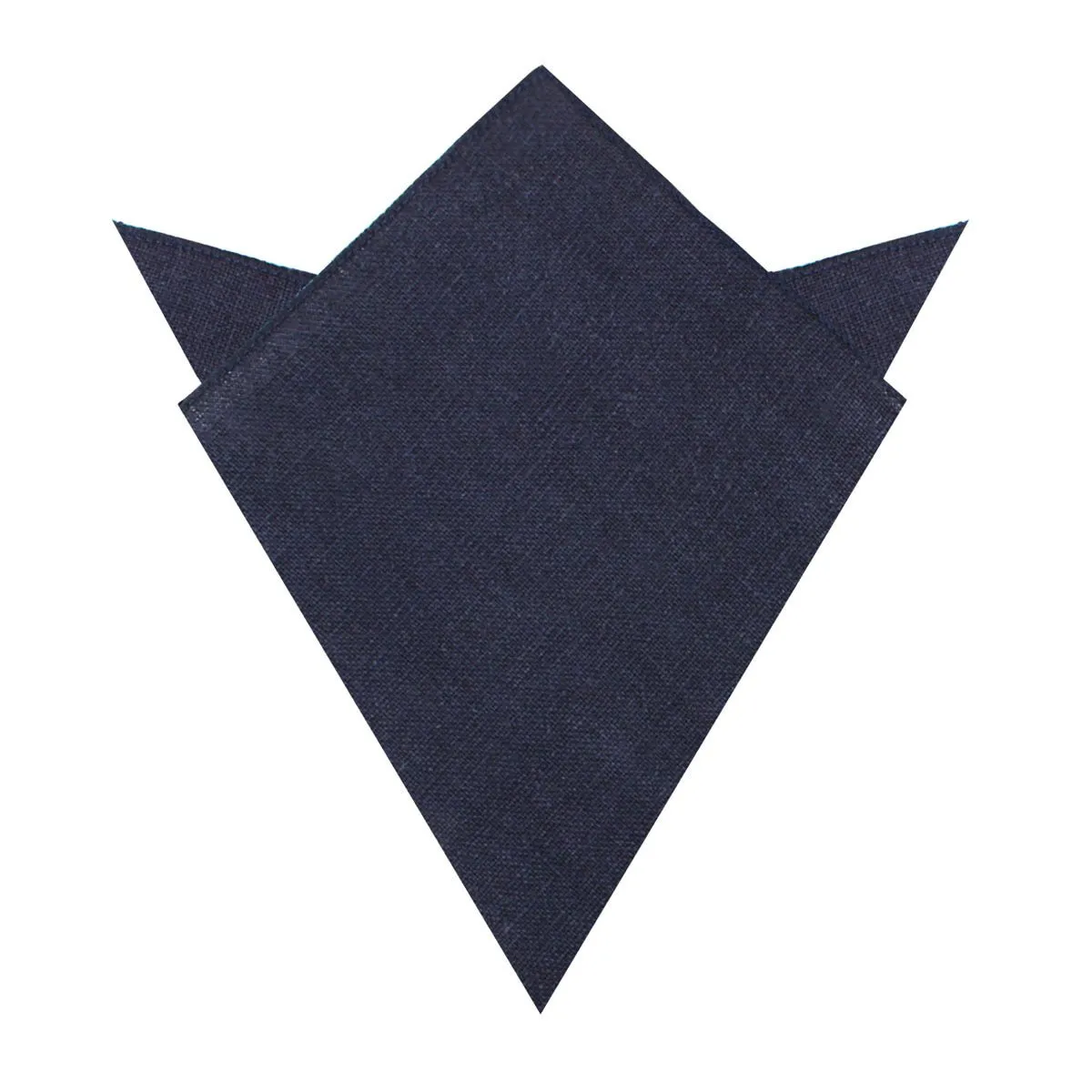 Baltic Sea Midnight Blue Linen Pocket Square