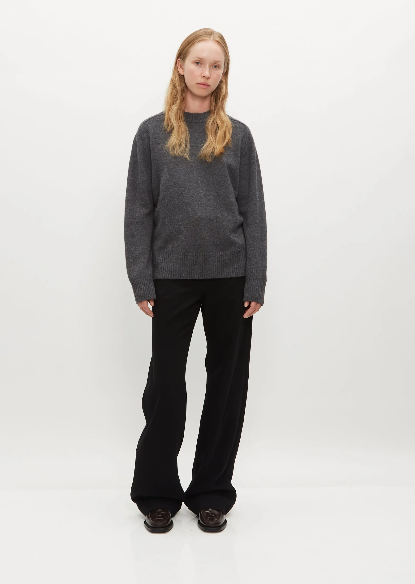 Baltra Cashmere Sweater — Anthracite Melange