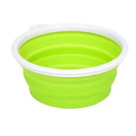 Bamboo Home Collapsible & Portable Silicone Travel Bowl Green 24oz