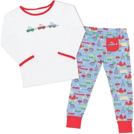 Bamboo long John Pyjamas - 3 little taxis