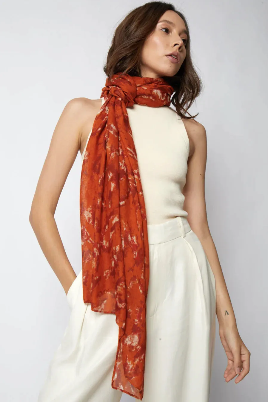 Bamboo Scarf-Matera Scarves Burnt Orange