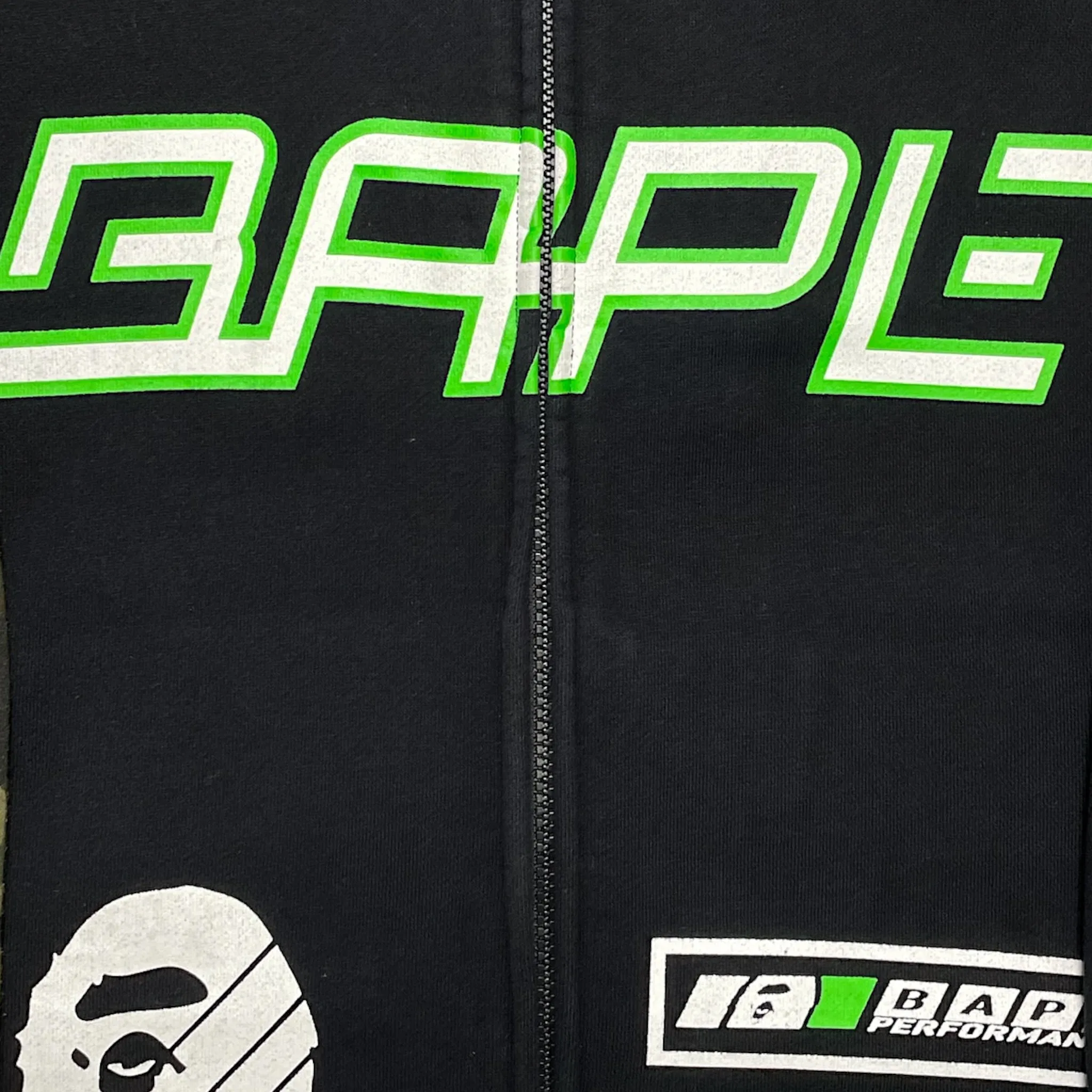 BAPE Bmx Mask Zip Up Hooded Sweatshirt Black Pre-Owned