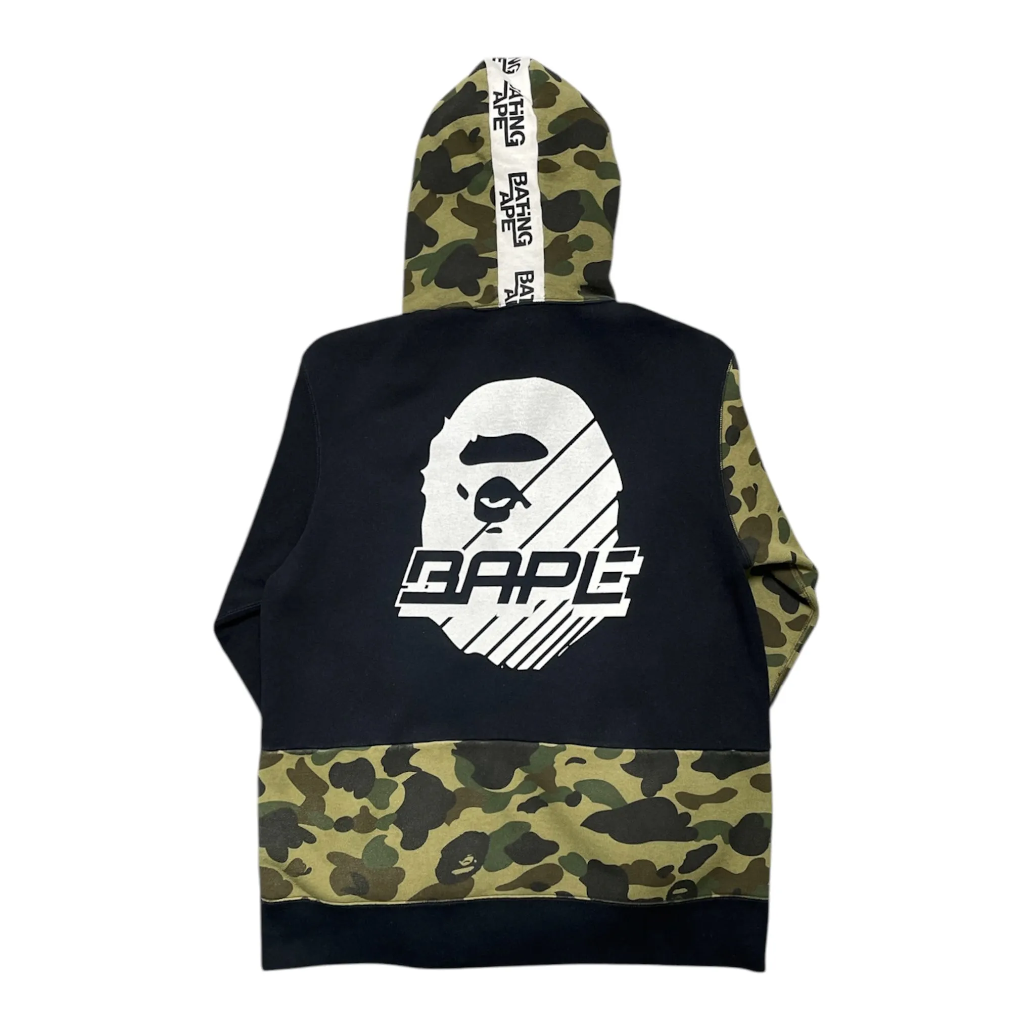 BAPE Bmx Mask Zip Up Hooded Sweatshirt Black Pre-Owned