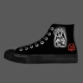 BAPHOMET High Top Canvas Shoes - Black