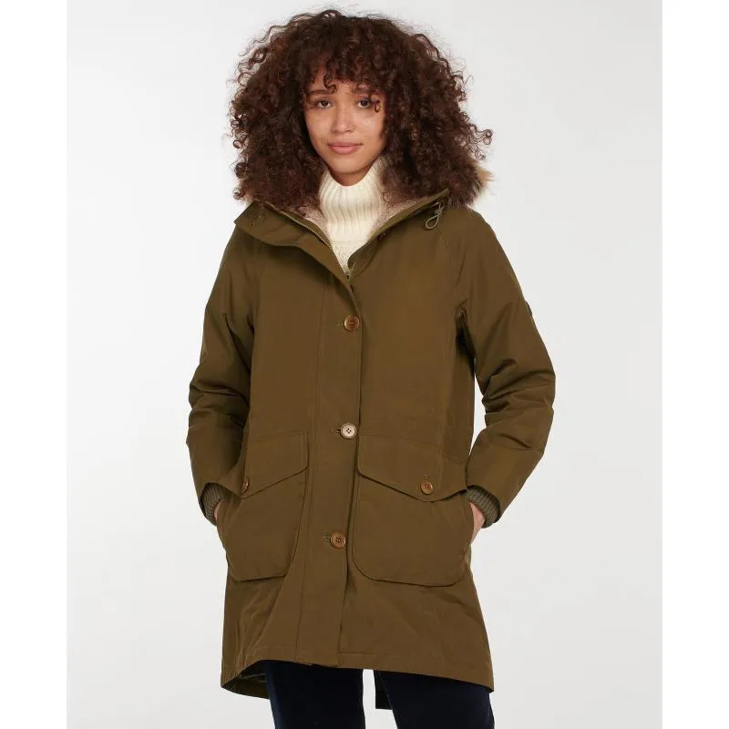 Barbour Foxton Ladies Waterproof Jacket - Nori Green/Dusky Green