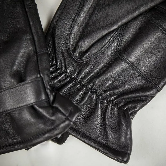 Barbour gloves in burnished leather black leather MGL0009BK71