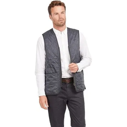 Barbour Men's Polarquilt Waistcoat Zip Lined Vest, Navy