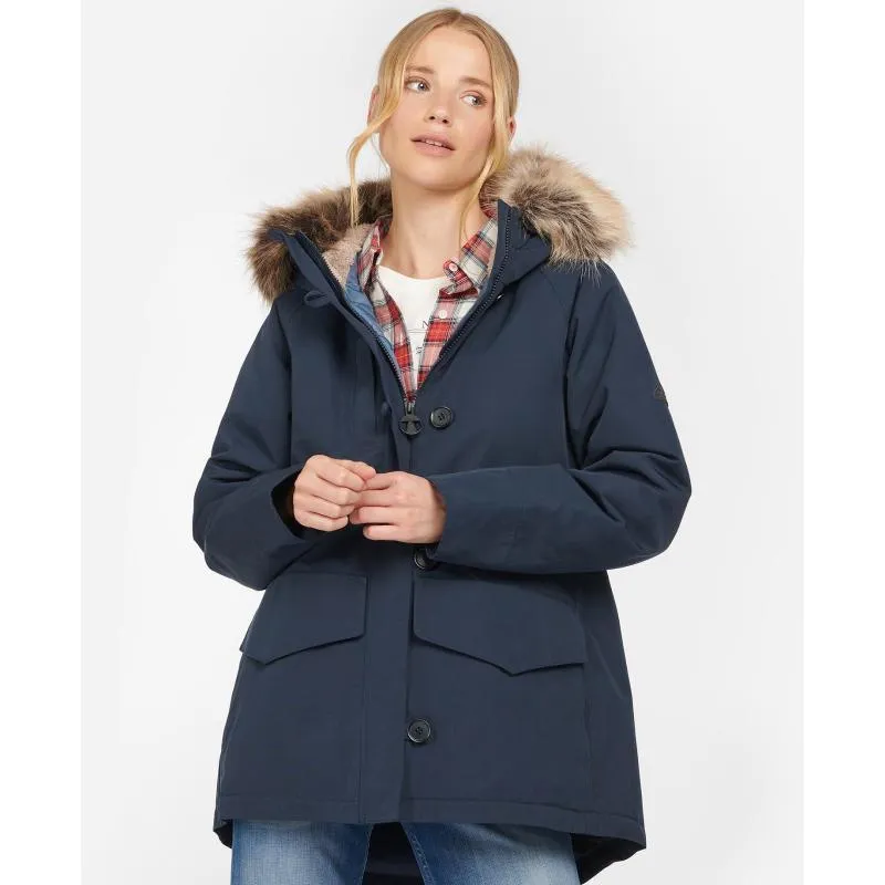 Barbour Warkworth Ladies Waterproof Jacket - Navy/Dark Chambray