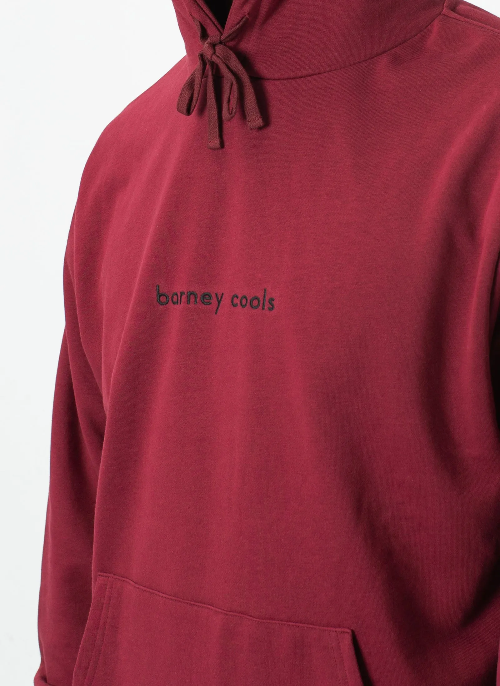 Barney Cools Hood Embro Sweatshirt Oxblood