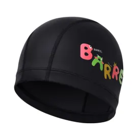 Barrel Kids Jelly Silicone Coating Swim Cap-BLACK