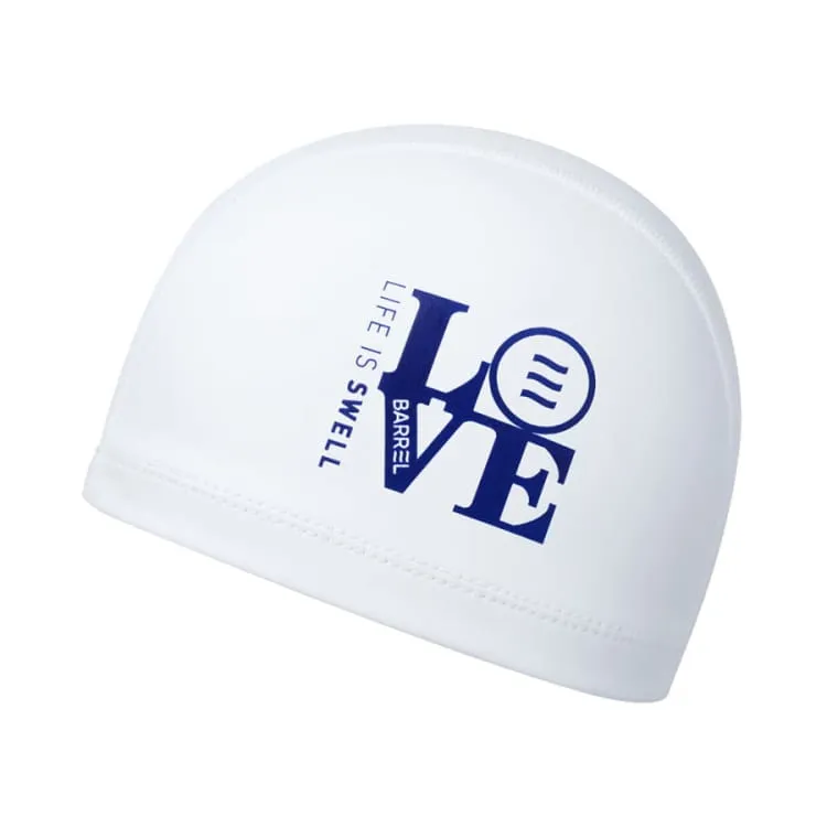 Barrel Love Silicone Coating Swim Cap-WHITE