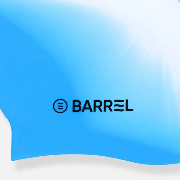 Barrel Sunrise Silicone Swim Cap-BLUE