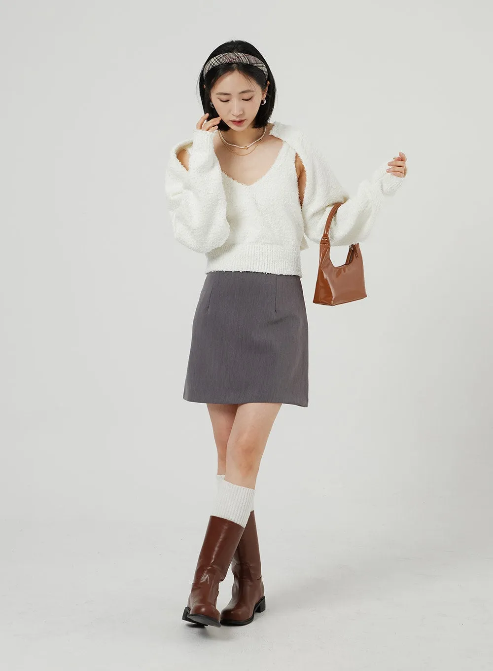 Basic A-Line Mini Skirt OF310