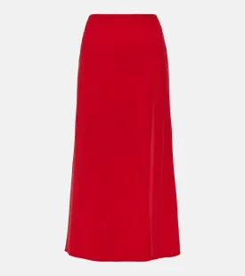 Basic midi skirt Karla Colletto, red