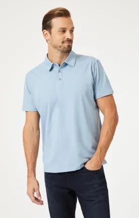 BASIC POLO SHIRT IN FADED DENIM