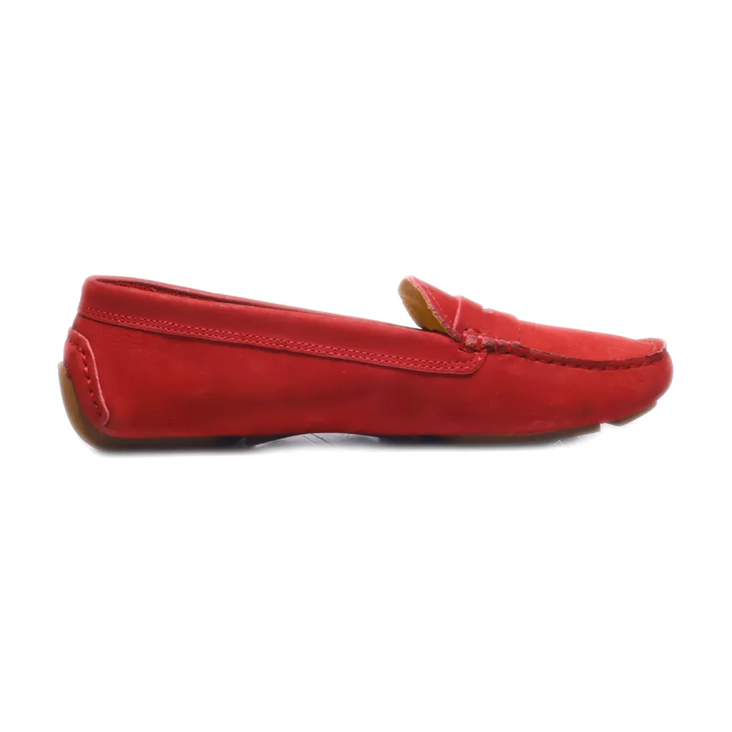 Bass Missy Loafers Suede Red Colour For Women