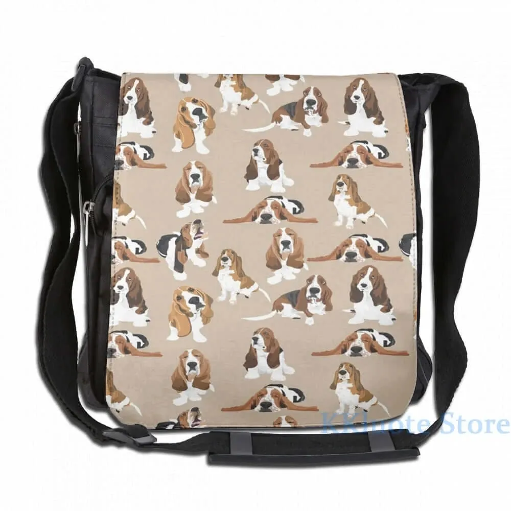 Basset Hound USB Charge Backpack, Laptop Bag, Drawstring Bag