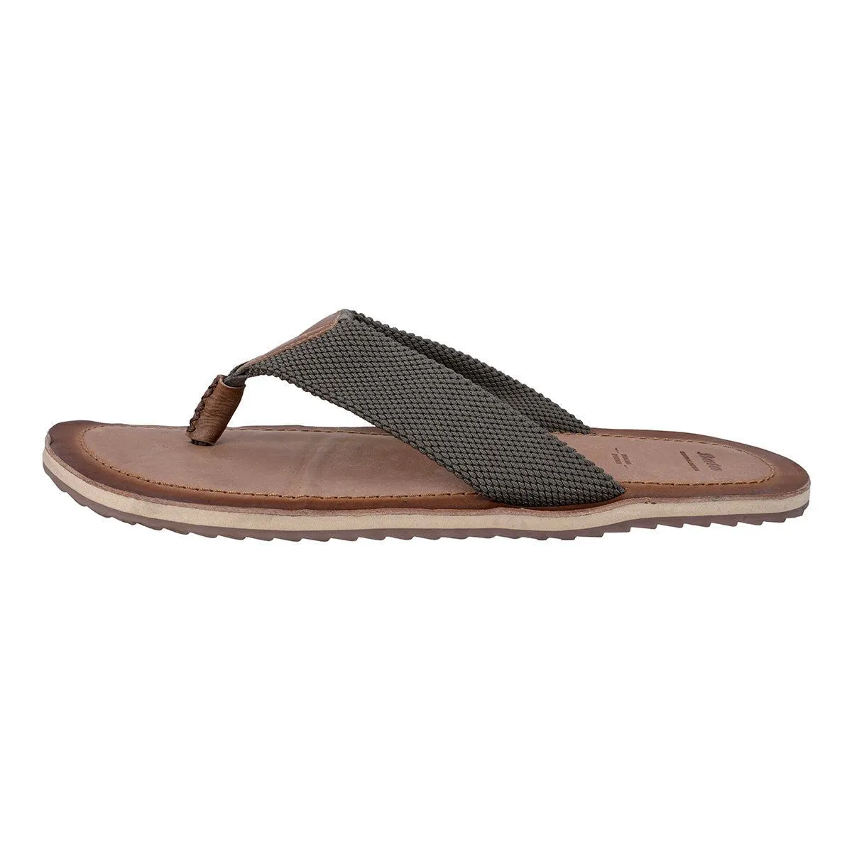 Bata Flipflops Casual Sandals Fabric Brown Colour For Men