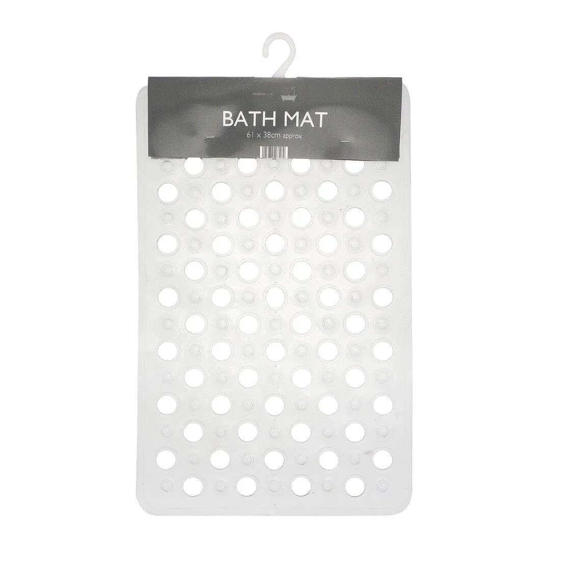 Bath Mat PVC Safety Suction Cups Retro Style 61 x 38cm