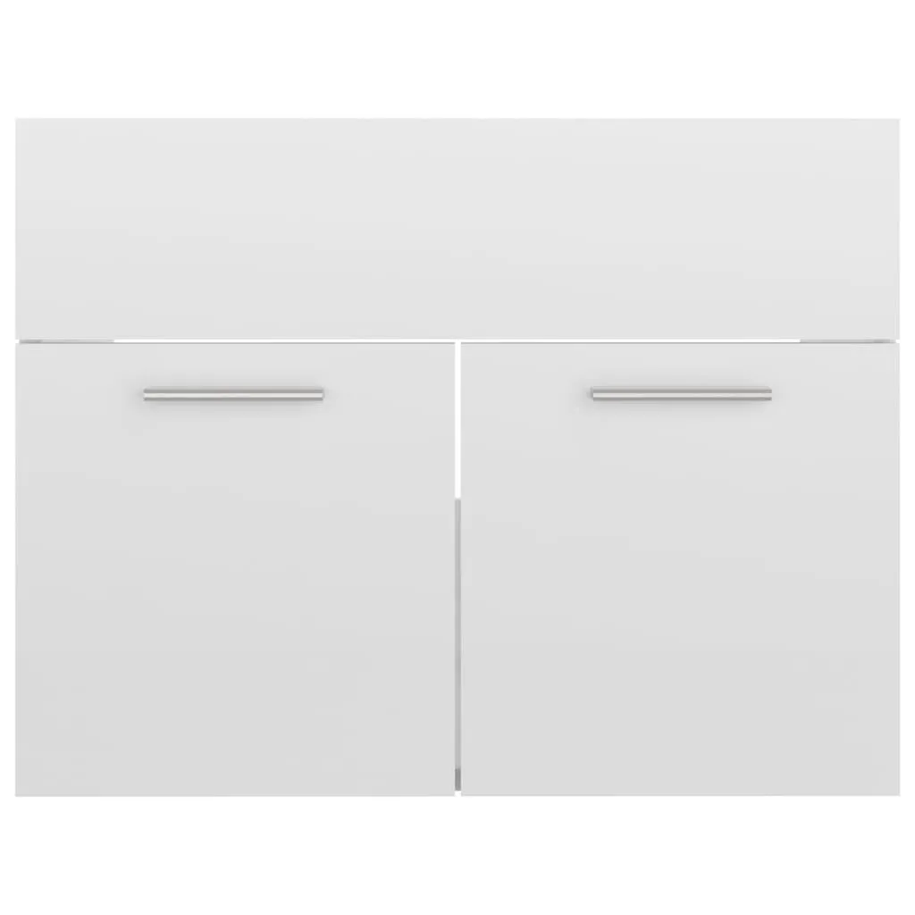 Bathroom Furniture Set High Gloss White Chipboard