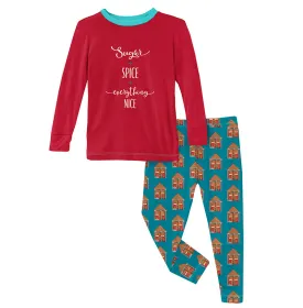 bay gingerbread ls pajama set