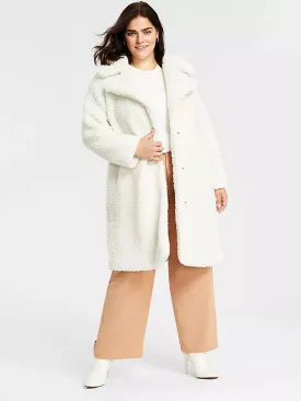 BCBGeneration Size 3X Ivory Teddy Coat NWT