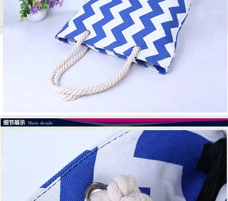 beach bag zigzag