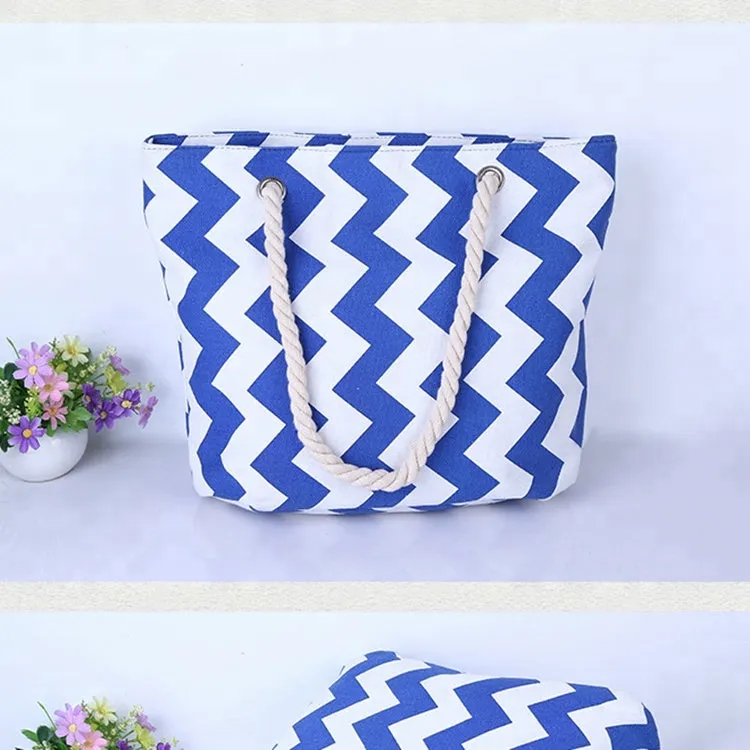 beach bag zigzag