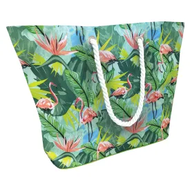 Beach Cool Bag Foil Insulated Tropical Leaf Holiday Tote