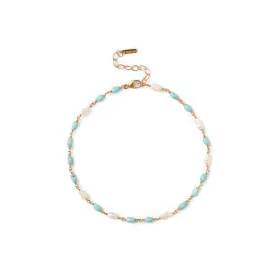 Beaded Anklet in Turquoise