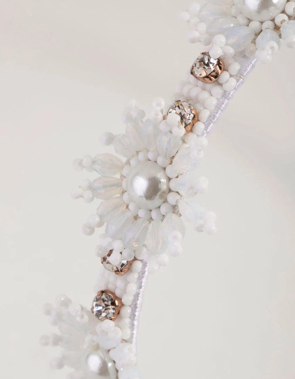 Beaded Flower Detail Alice Band