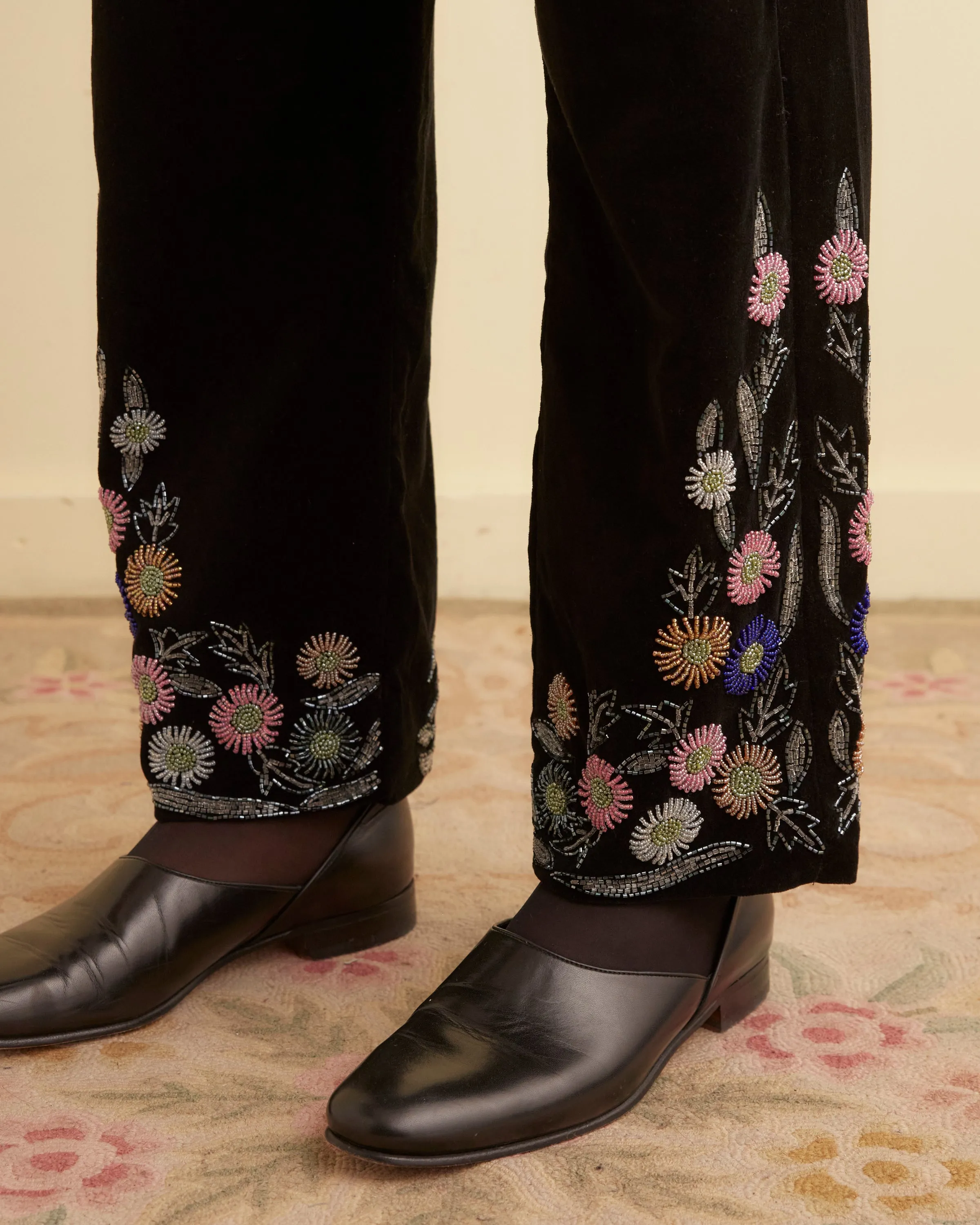 Beaded Noon Flower Trousers