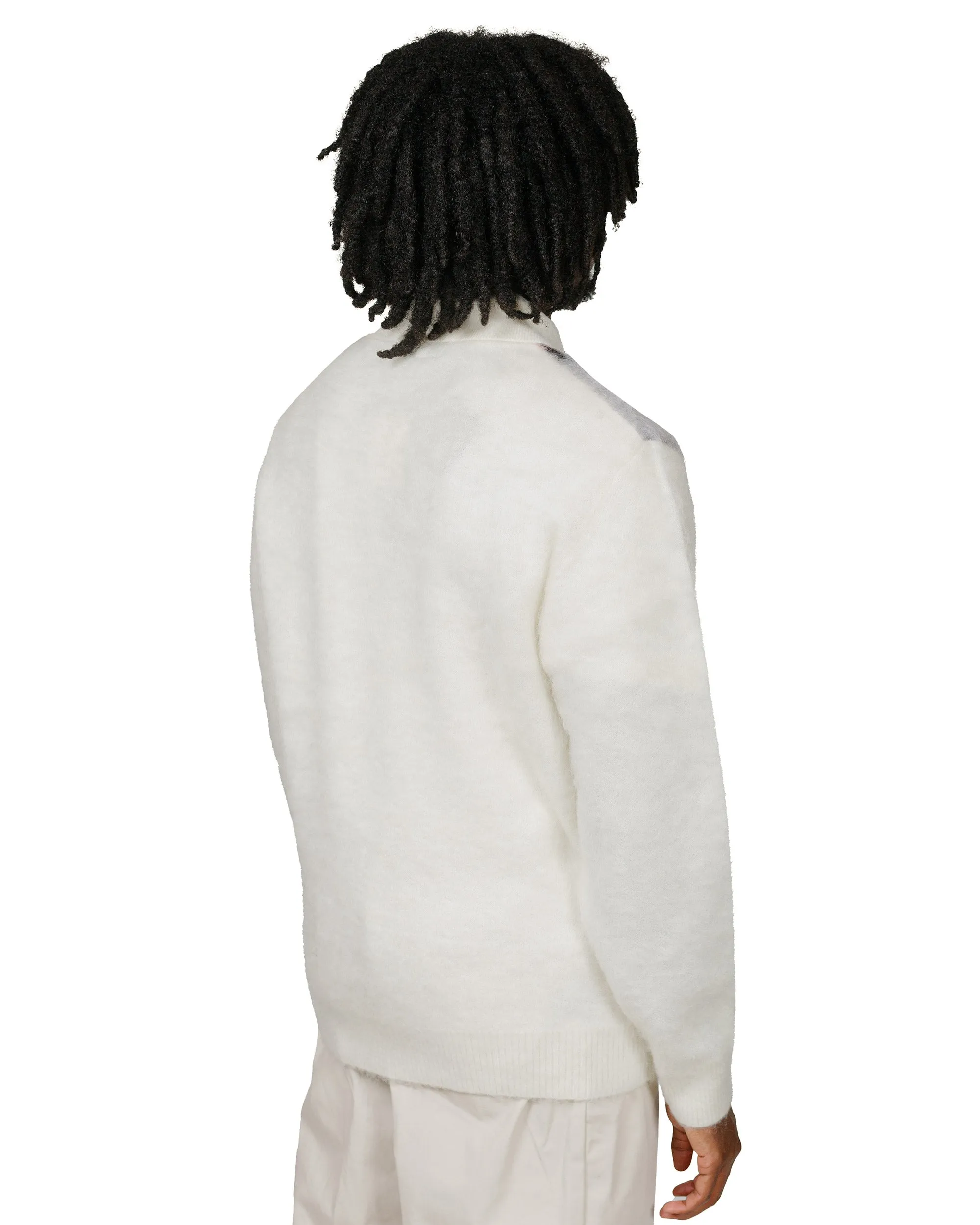 Beams Plus Knit Polo Shaggy White