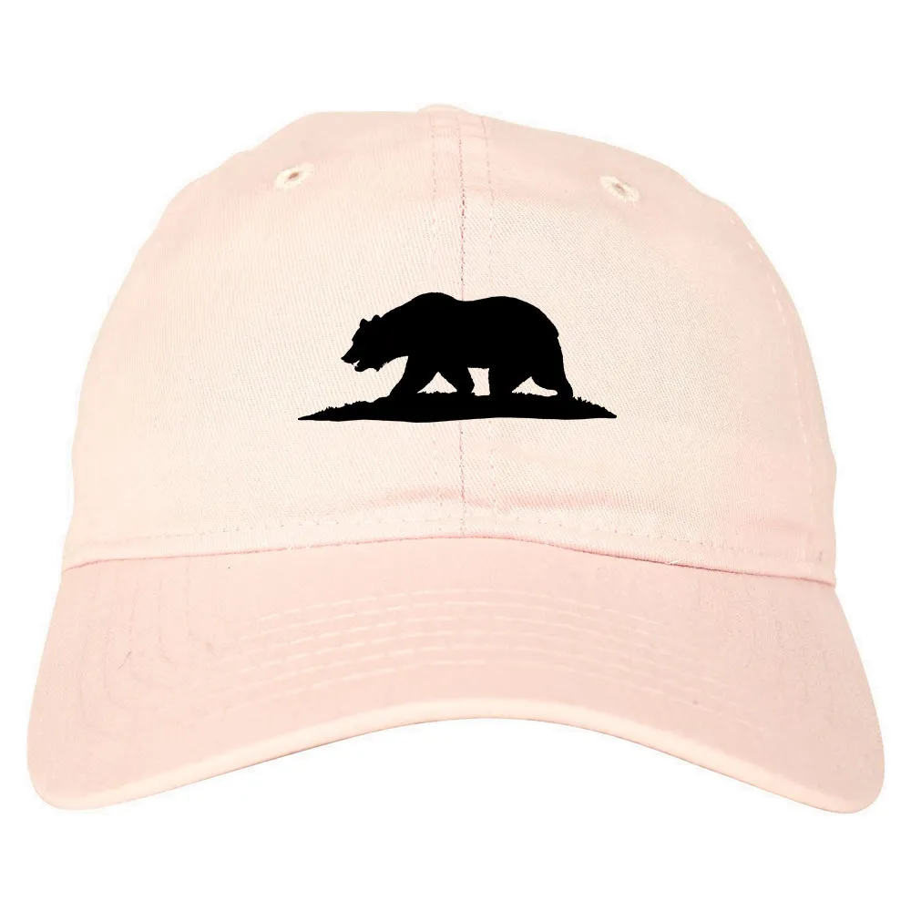 Bear Logo California Republic Mens Dad Hat Baseball Cap