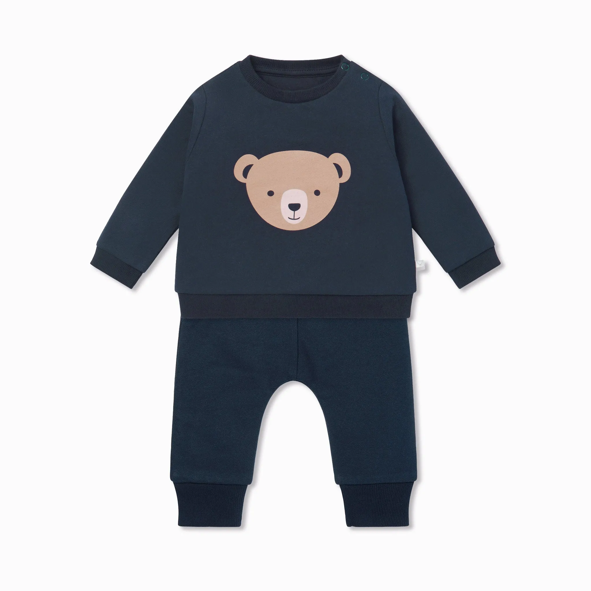 Bear Print Sweatshirt & Joggers Outfit