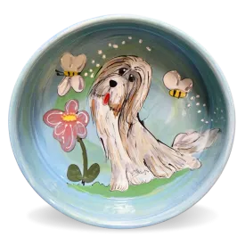 Bearded Collie Garden Bowl