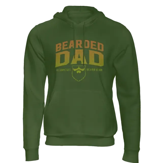 Bearded Dad Military Green Men's Hoodie