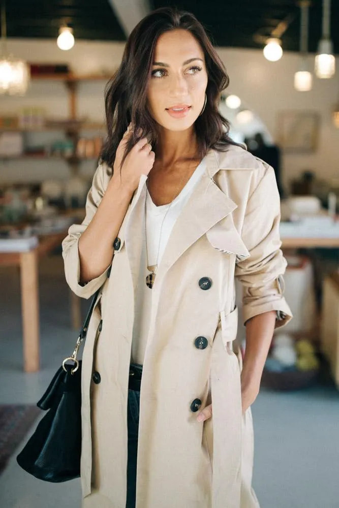 Bedford Trench Coat in Tan