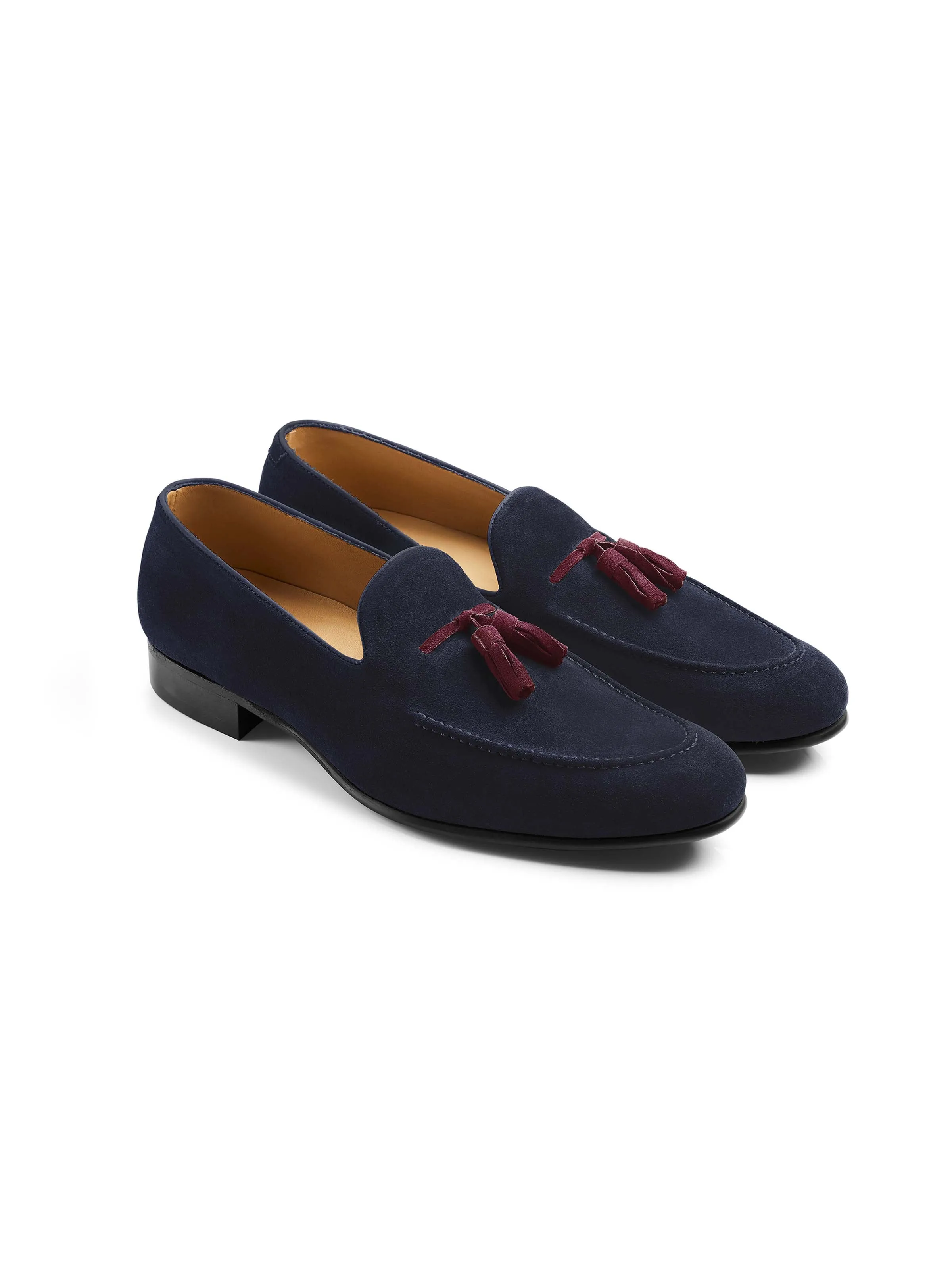 Bedingfeld - Navy & Burgundy Suede