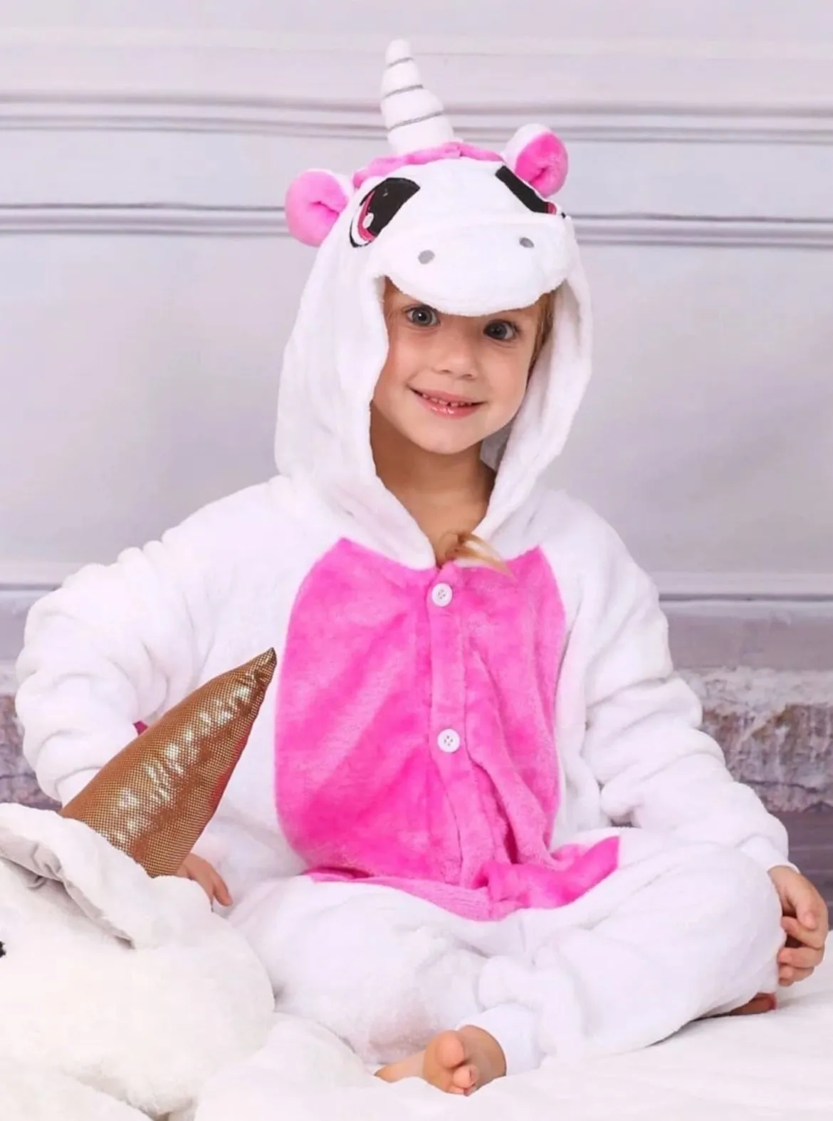 Bedtime Unicorn Hooded Onesie Pajamas