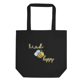 Bee Kind, Bee Happy Canvas Tote Bag – Supporting Camp Kostopulos