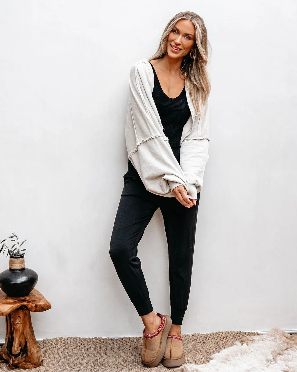 Beige Contrast Shrug Cardigan - FINAL SALE