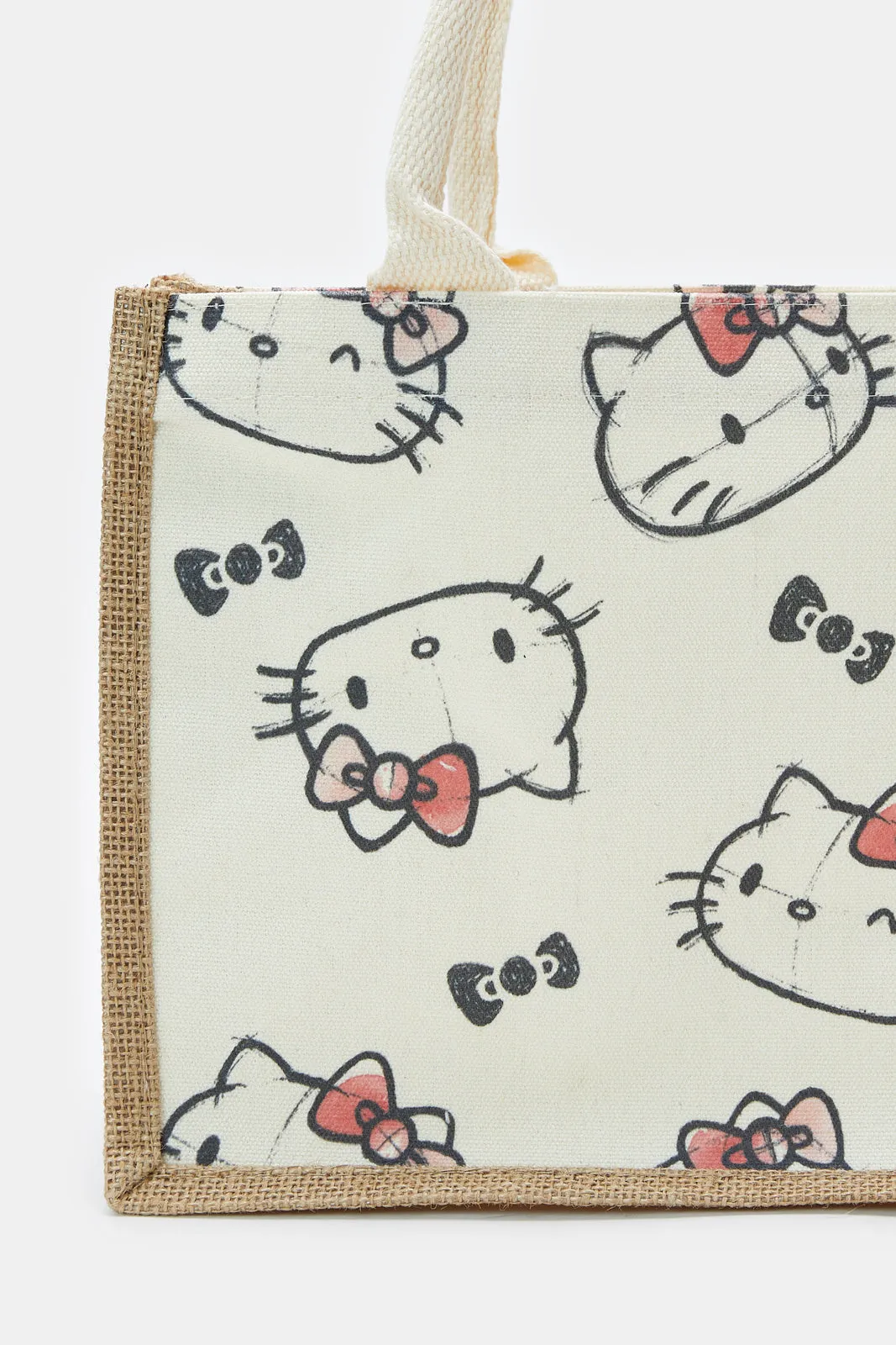 Beige Hello Kitty Shopping Bag