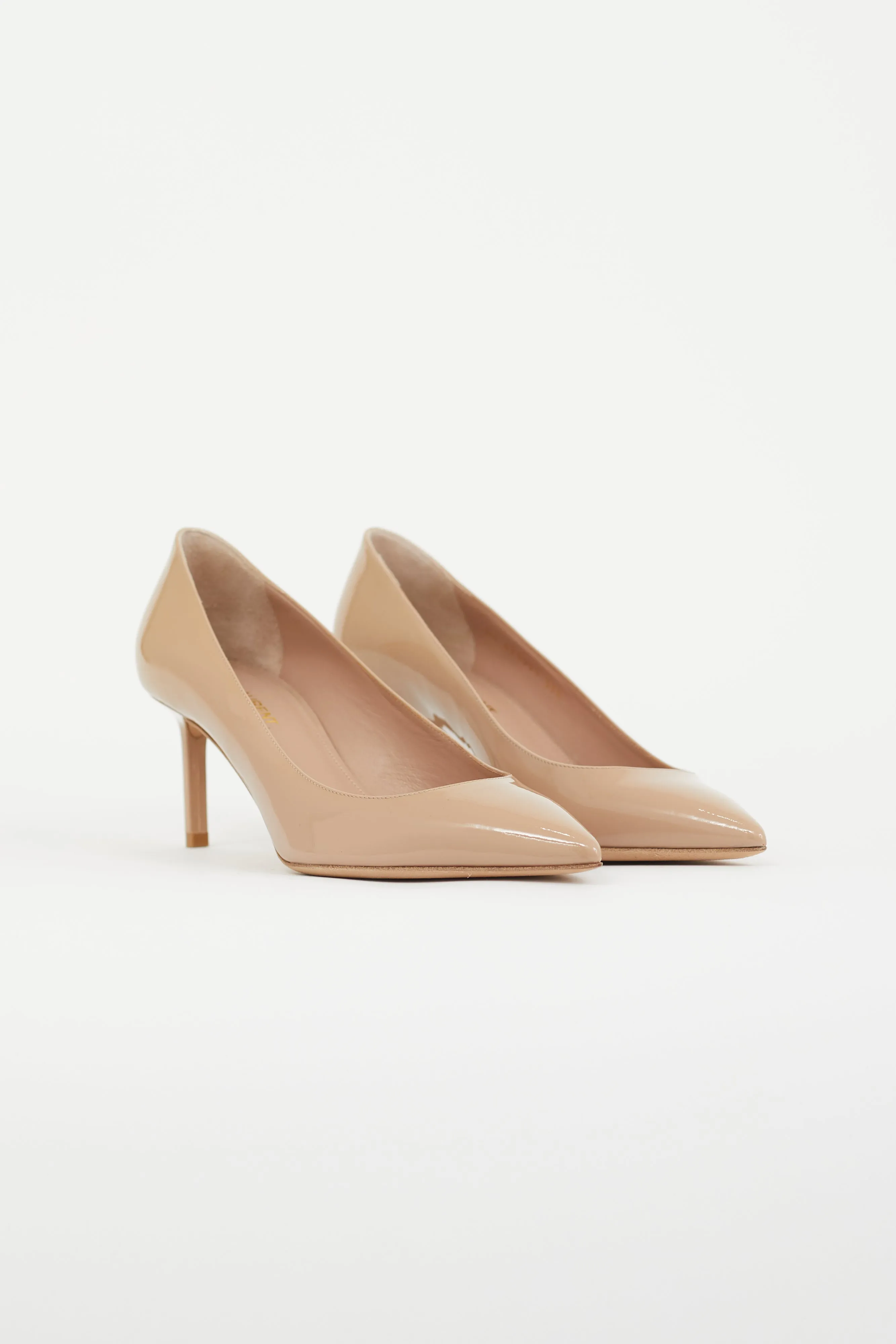 Beige Patent Anja Heel