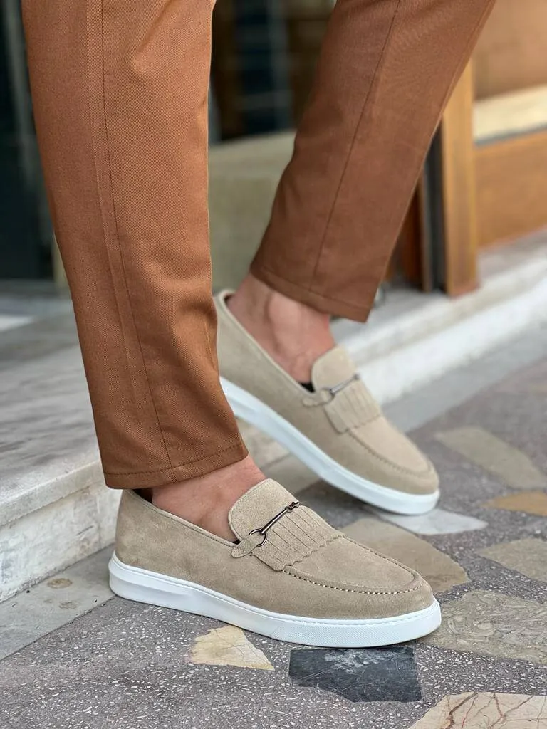 Beige Suede Casual Loafer