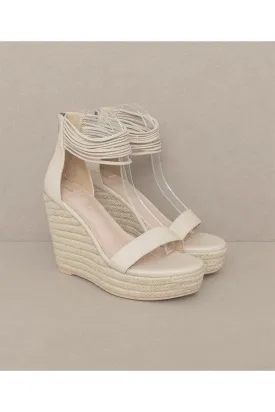 Beige Summer Espadrille High Heels