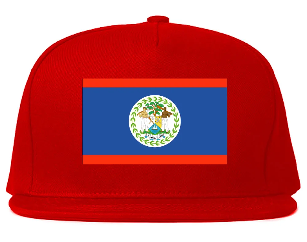 Belize Flag Country Printed Snapback Hat Cap