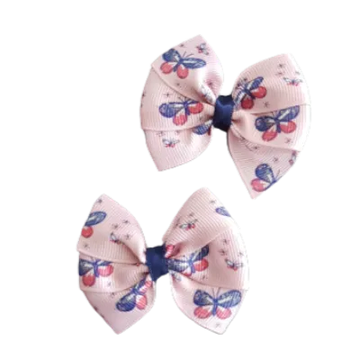 Bella Hair Bow - Butterfly Garden