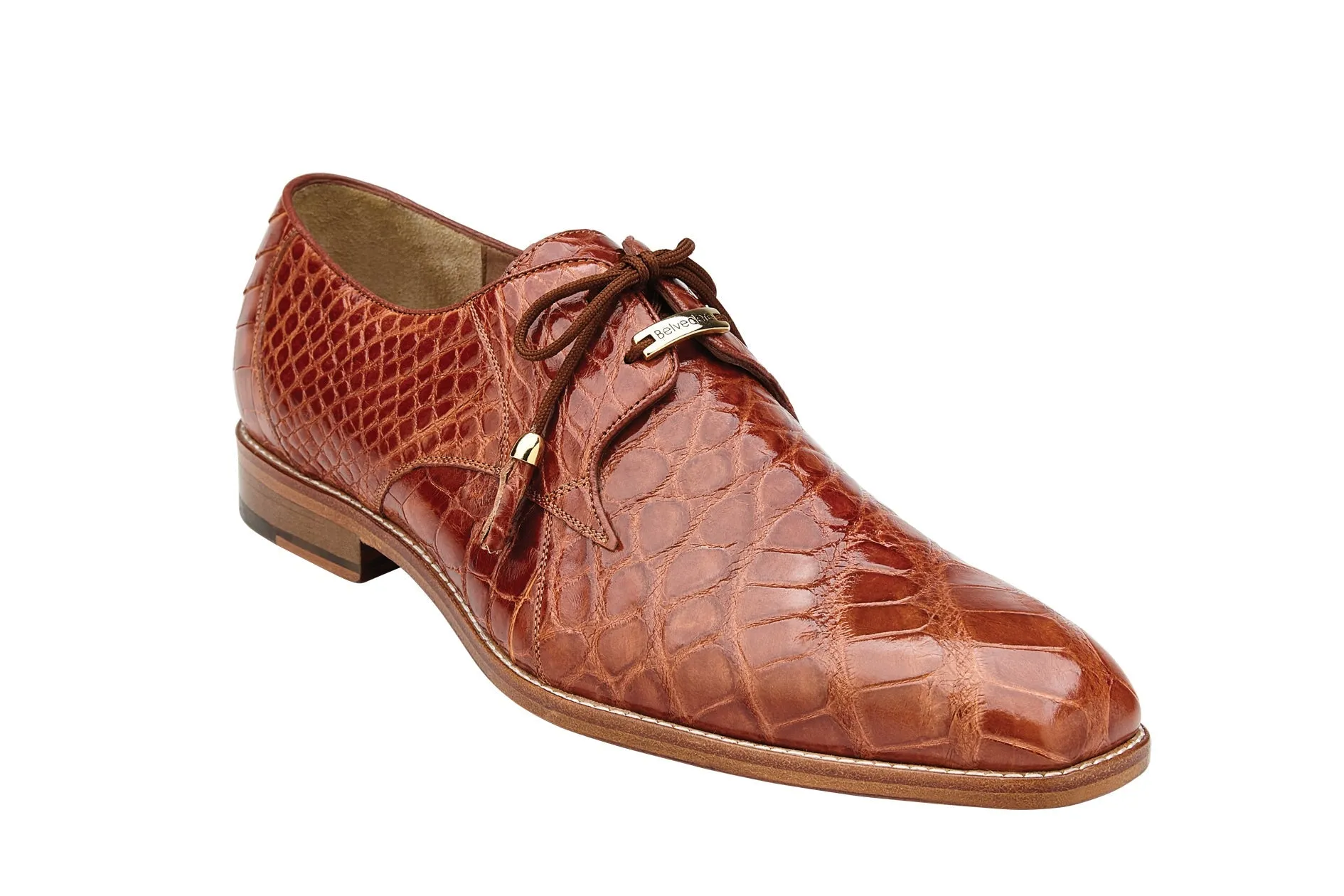 Belvedere - Lago, Genuine Alligator Dress Shoe - Cognac - 14010 (IN STORE)