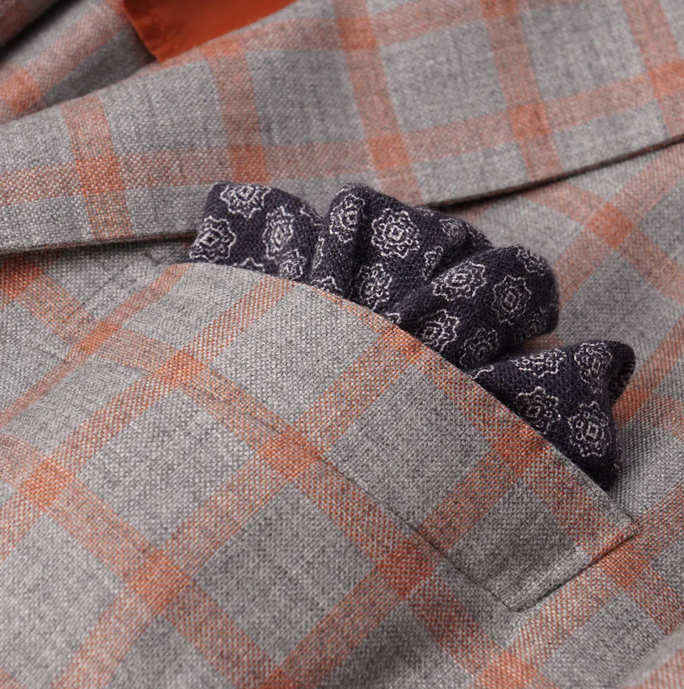 Belvest Gray Check Cashmere-Silk Sport Coat